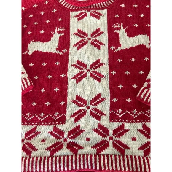 Snowflake Winter Wonderland Snow Holiday 🦌 Deer Toddler Crewneck Sweater 4T - Picture 3 of 11